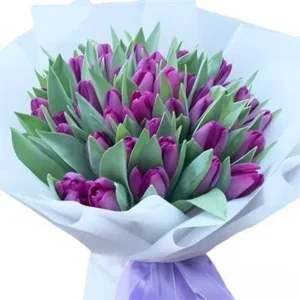 Букет з тюльпанівTt. Purple Eye 35 шт.